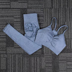 Seamless Yoga Sports Set Women Gym Fitness Two Piece Set Women Yoga High Waist Sport Push Hip Leggings Workout Clothes for Women