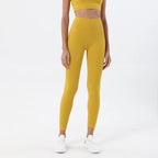 Nylon Tights Yoga Women'S Pants Leggings Gym Fitness No T Line High Waist Hidden Pocket Solid Color Sports Pants 42 Color
