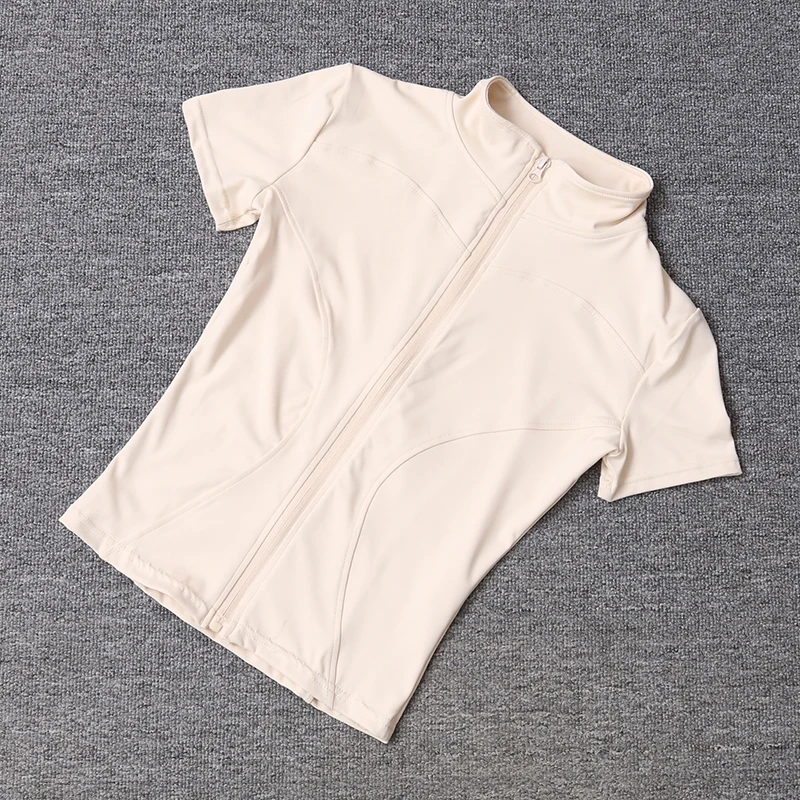 Women’s Slim Fit Zip Front Yoga Shirt | Quick Dry Fitness & Running Activewear
