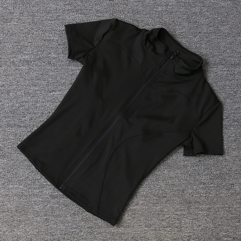 Women’s Slim Fit Zip Front Yoga Shirt | Quick Dry Fitness & Running Activewear