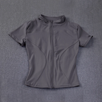Women’s Slim Fit Zip Front Yoga Shirt | Quick Dry Fitness & Running Activewear
