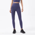 Nylon Tights Yoga Women'S Pants Leggings Gym Fitness No T Line High Waist Hidden Pocket Solid Color Sports Pants 42 Color