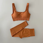Seamless Yoga Set Ribbed Workout Outfits for Women 2/4 Piece Sport Bra High Waist Shorts Yoga Leggings Sets Fitness Gym Clothing