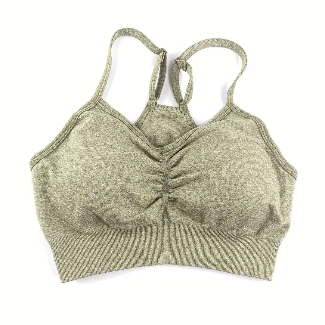 Seamless Yoga Sports Set Women Gym Fitness Two Piece Set Women Yoga High Waist Sport Push Hip Leggings Workout Clothes for Women
