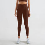 Nylon Tights Yoga Women'S Pants Leggings Gym Fitness No T Line High Waist Hidden Pocket Solid Color Sports Pants 42 Color