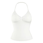 DENFY Impact Longline Strappy Top Fitness Gymwear Women Impact Longline Halter Tops Sportswear Workout Longline Tank Top Compression Gym