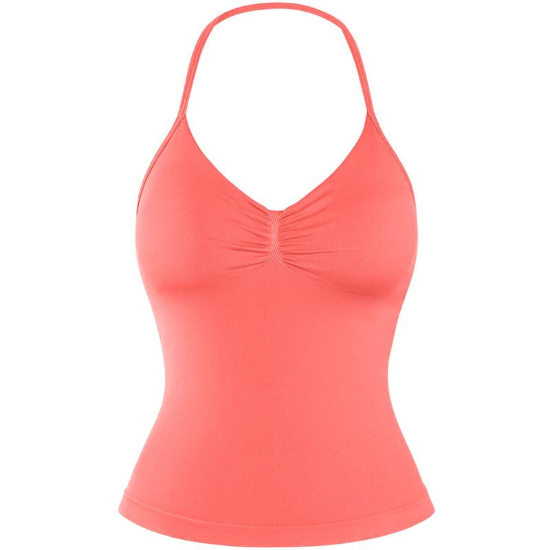 DENFY Impact Longline Strappy Top Fitness Gymwear Women Impact Longline Halter Tops Sportswear Workout Longline Tank Top Compression Gym