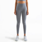 Nylon Tights Yoga Women'S Pants Leggings Gym Fitness No T Line High Waist Hidden Pocket Solid Color Sports Pants 42 Color