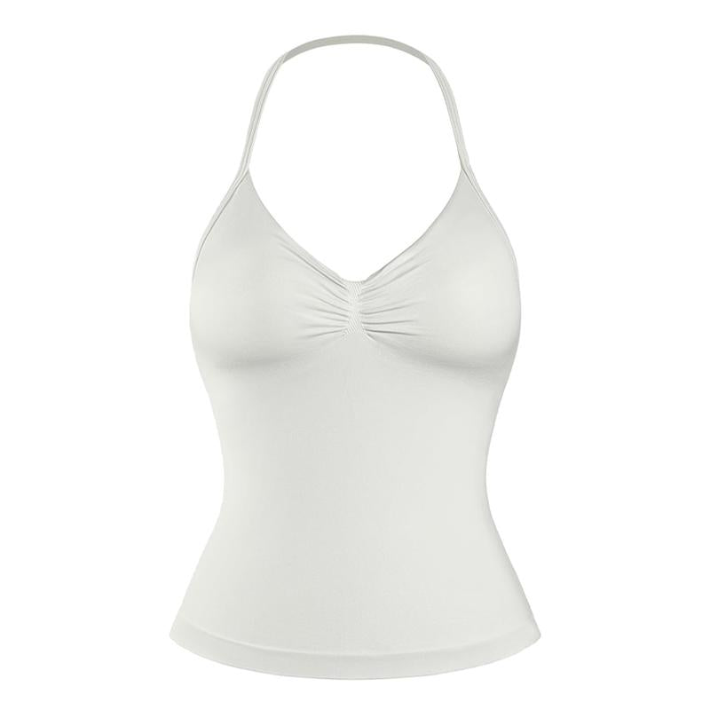 DENFY Impact Longline Strappy Top Fitness Gymwear Women Impact Longline Halter Tops Sportswear Workout Longline Tank Top Compression Gym