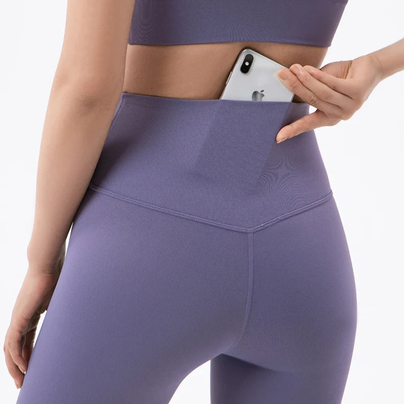 Women’s High Waist Workout Pants with Hidden Pocket