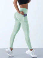 High Waisted Yoga Leggings with Side Pockets for Women