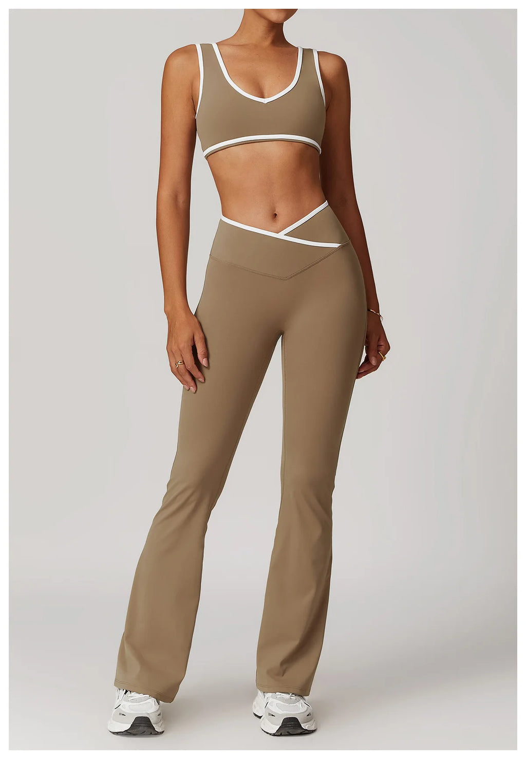 Women's Sculpting Workout Set – Sports Bra & High-Waist Leggings