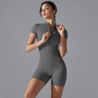 SculptFit Zip-Up Active Romper
