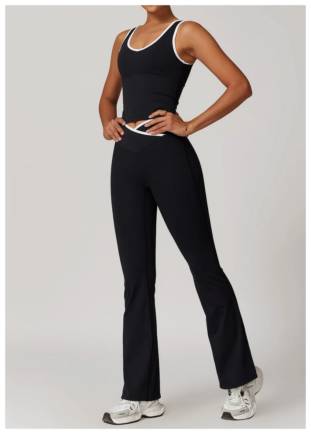 Women's Sculpting Workout Set – Sports Bra & High-Waist Leggings