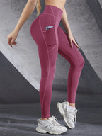 High Waisted Yoga Leggings with Side Pockets for Women
