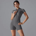 SculptFit Zip-Up Active Romper