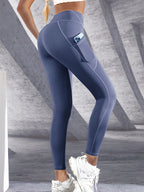 High Waisted Yoga Leggings with Side Pockets for Women