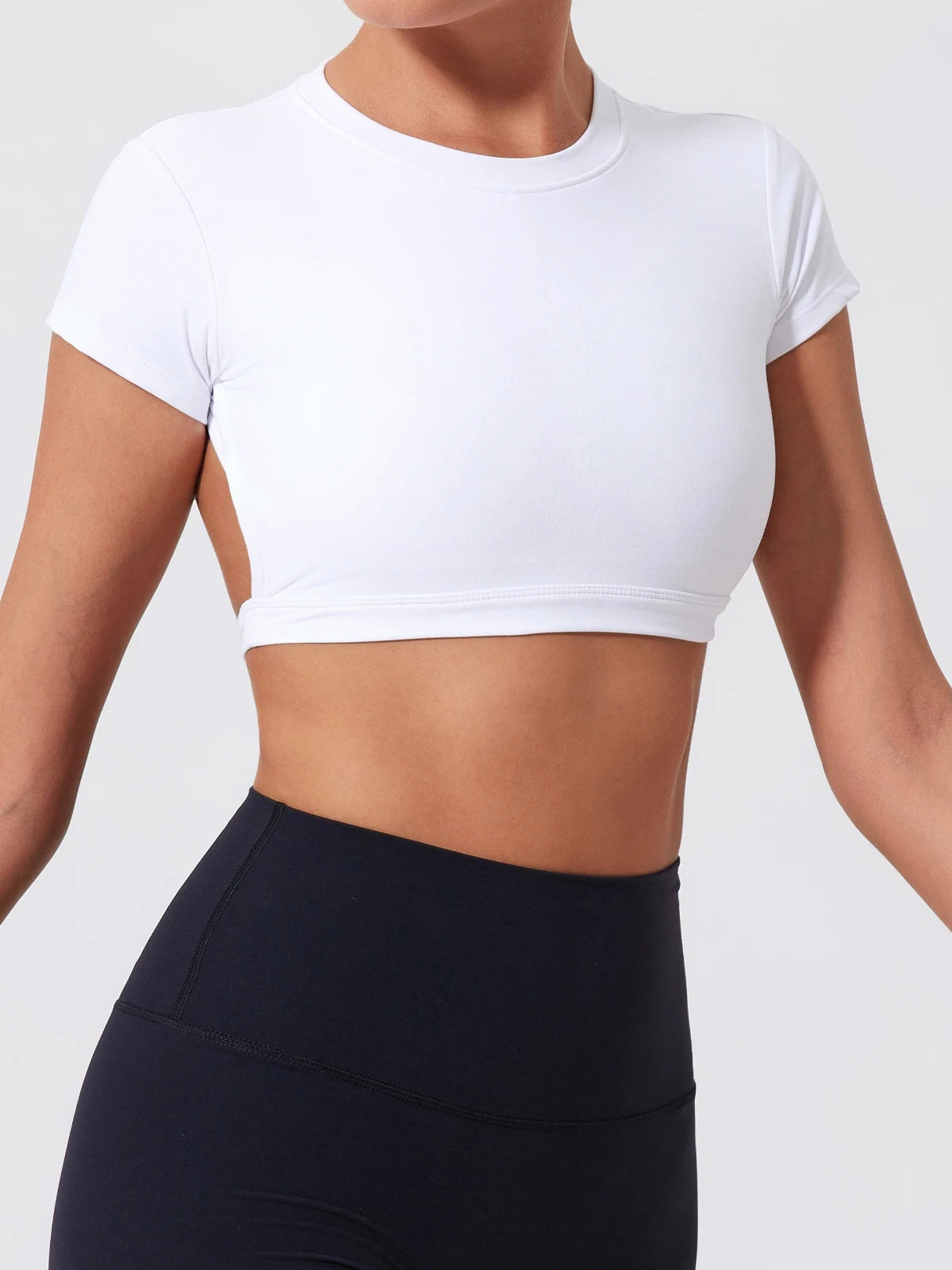 Flex Sculpt Open-Back Crop Top