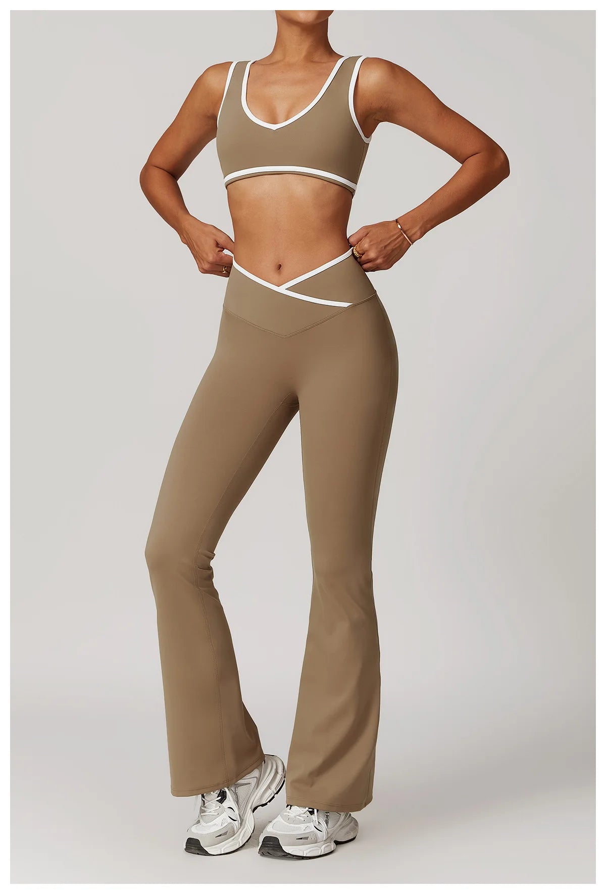 Women's Sculpting Workout Set – Sports Bra & High-Waist Leggings