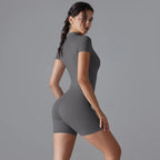 SculptFit Zip-Up Active Romper