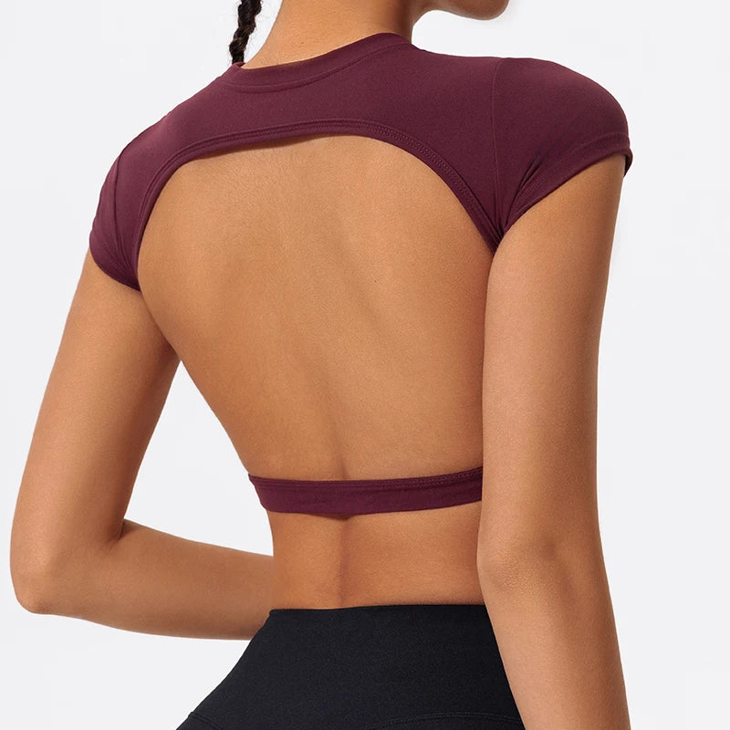 Flex Sculpt Open-Back Crop Top