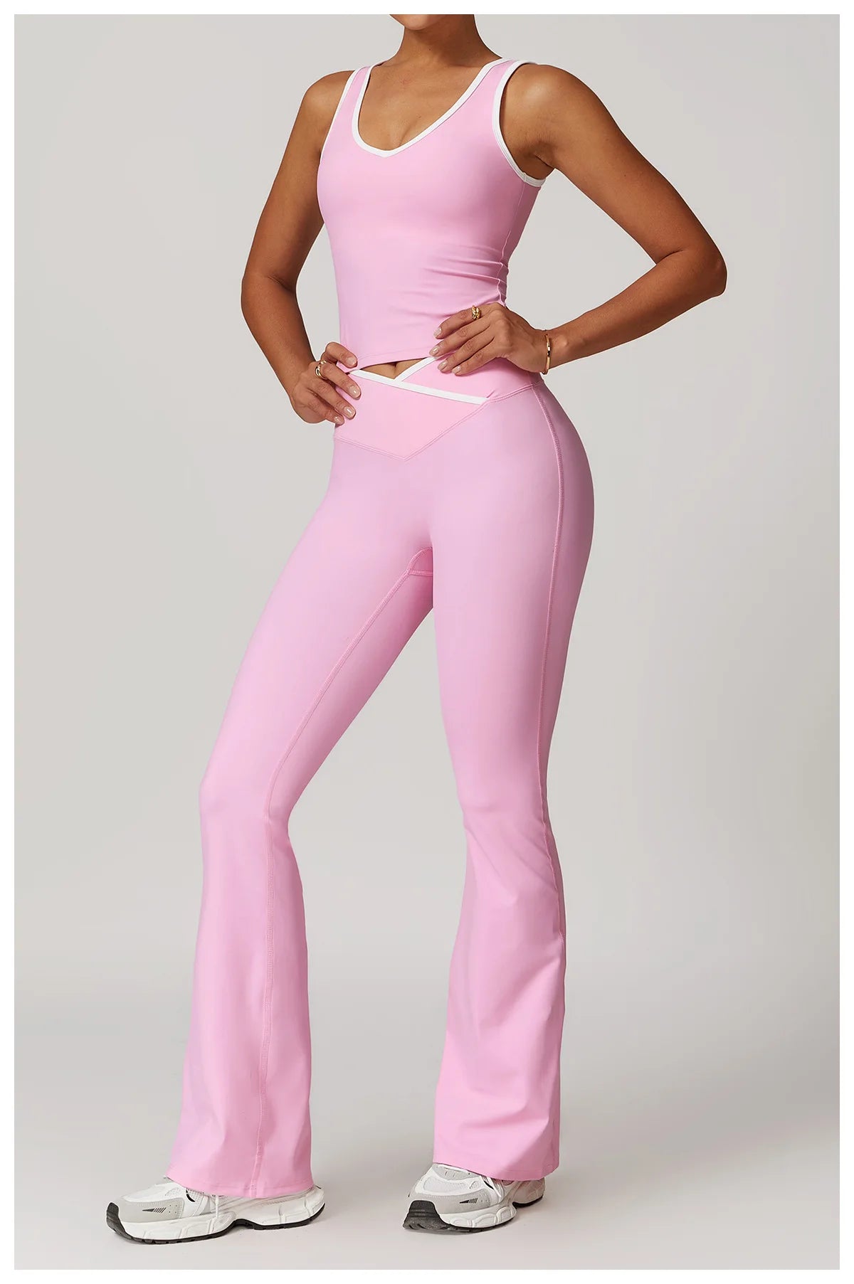 Women's Sculpting Workout Set – Sports Bra & High-Waist Leggings