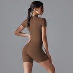 SculptFit Zip-Up Active Romper