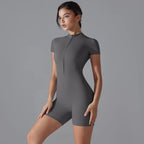 SculptFit Zip-Up Active Romper