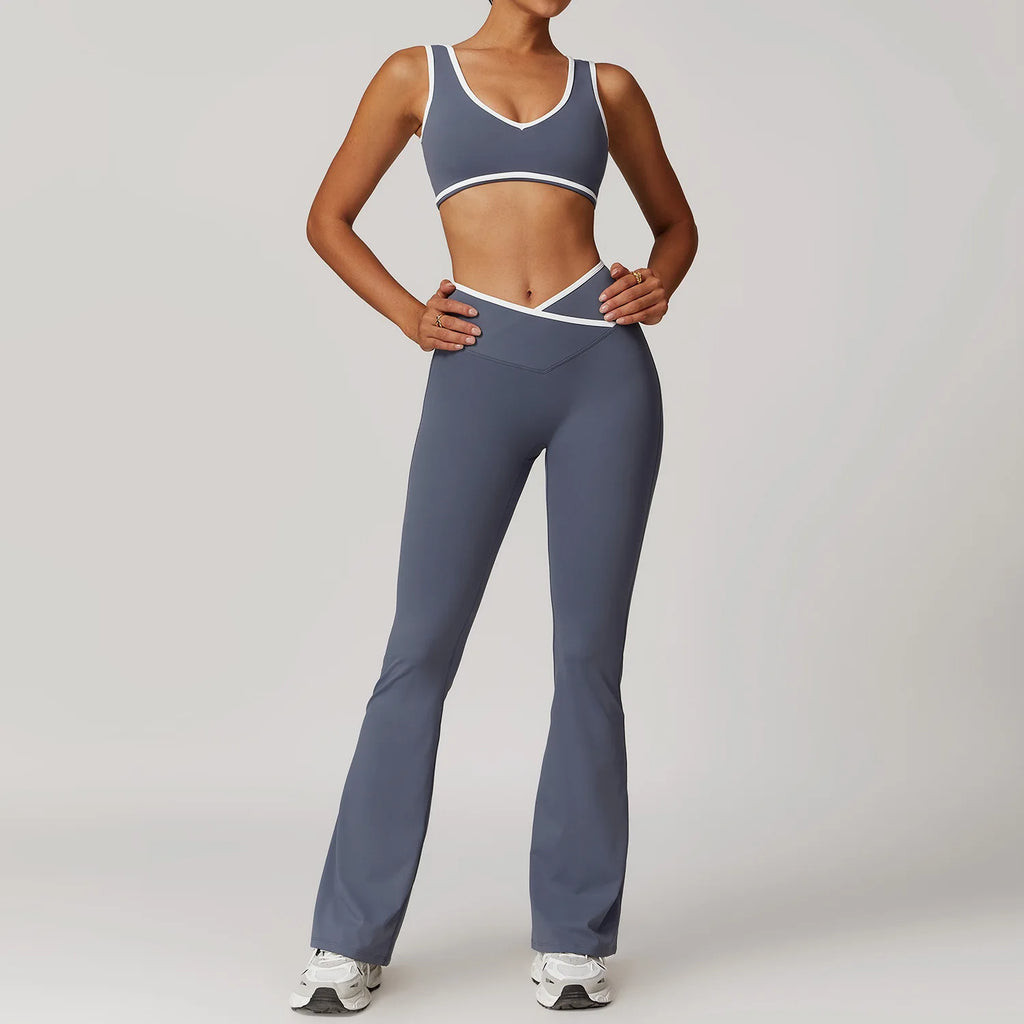 Women's Sculpting Workout Set – Sports Bra & High-Waist Leggings