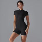SculptFit Zip-Up Active Romper