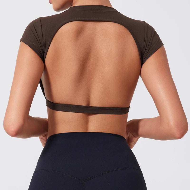 Flex Sculpt Open-Back Crop Top