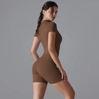 SculptFit Zip-Up Active Romper