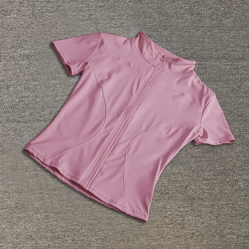 Women’s Slim Fit Zip Front Yoga Shirt | Quick Dry Fitness & Running Activewear