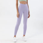 Nylon Tights Yoga Women'S Pants Leggings Gym Fitness No T Line High Waist Hidden Pocket Solid Color Sports Pants 42 Color