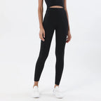 Nylon Tights Yoga Women'S Pants Leggings Gym Fitness No T Line High Waist Hidden Pocket Solid Color Sports Pants 42 Color