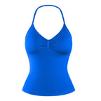 DENFY Impact Longline Strappy Top Fitness Gymwear Women Impact Longline Halter Tops Sportswear Workout Longline Tank Top Compression Gym