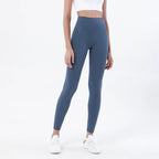 Nylon Tights Yoga Women'S Pants Leggings Gym Fitness No T Line High Waist Hidden Pocket Solid Color Sports Pants 42 Color