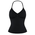 DENFY Impact Longline Strappy Top Fitness Gymwear Women Impact Longline Halter Tops Sportswear Workout Longline Tank Top Compression Gym
